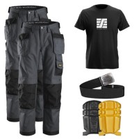 Snickers  2 x 3214 Trousers Plus SD T-Shirt & Knee Pads, A PTD Belt