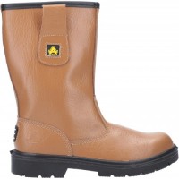 Amblers FS124 Tan Pull On Safety Rigger Boots