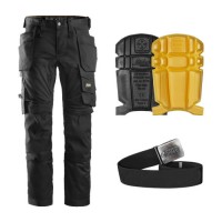 Snickers 6241 Stretch Trousers Kit inc 9110 Kneepads & PTD Belt