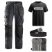 Snickers 3223 New Floor Layers Workwear Trousers x 1 Plus 9118 Knee Pads, Belt, T-Shirt