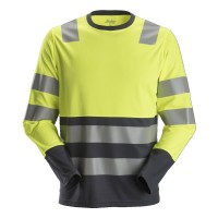 Snickers 2433 AllroundWork Hi-Vis Long Sleeve T-Shirt CL2