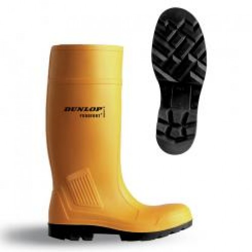 Dunlop Purofort Yellow Safety Wellies Steel Toe Cap Wellington Boot  UK 6-12 